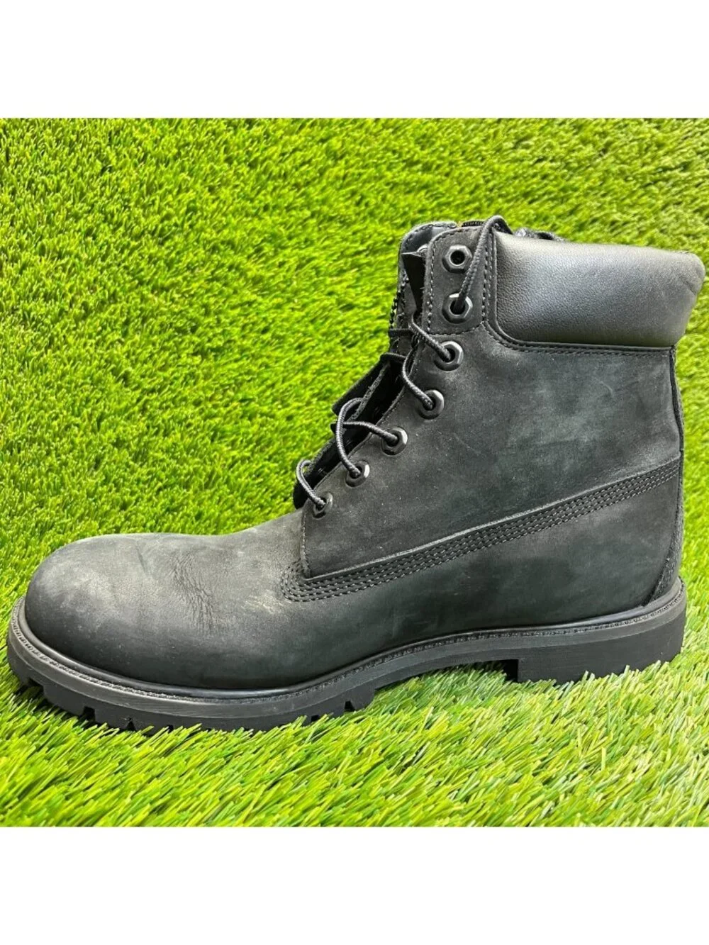 Timberland 6-Inch Premium Mens Size 11 Black Outdoor Waterproof Nubuck Boots